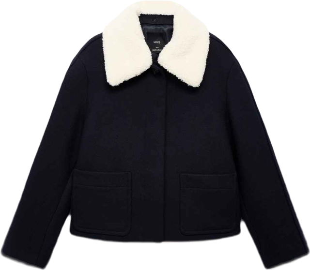 Women's Borg Collar Wool Blend Jacket