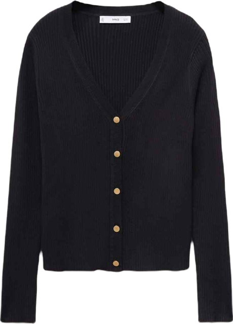 Women's Ribbed Buttoned Cardigan