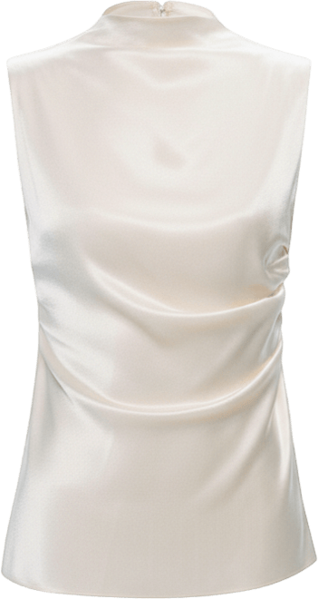 Women's Draped Open-Back Detail Blouse
