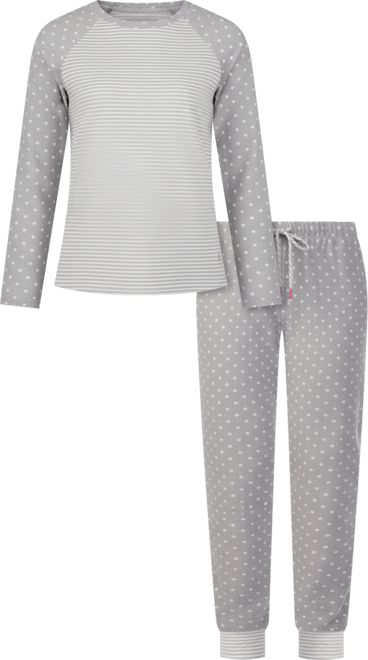 Women's 2-Piece Brushed Waffle Long Sleeve Jogger Pajama Set