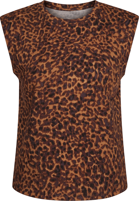 Women's Printed Extended Shoulder Round Neck Top