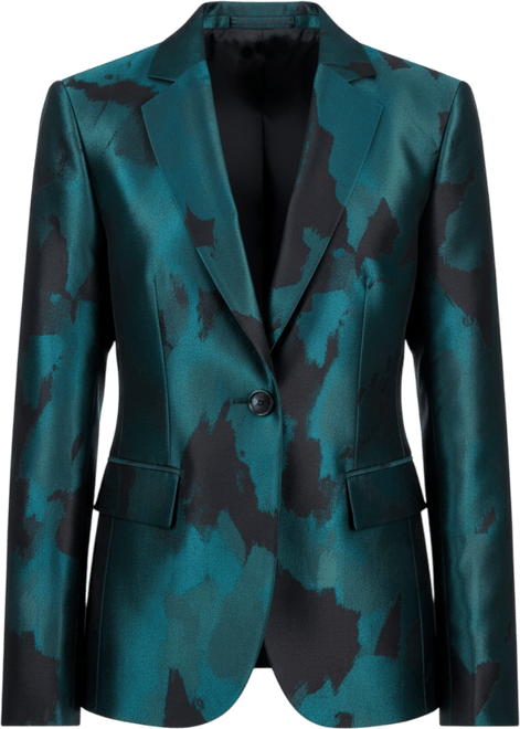 Women's Jacquard Single-Button-Front Blazer