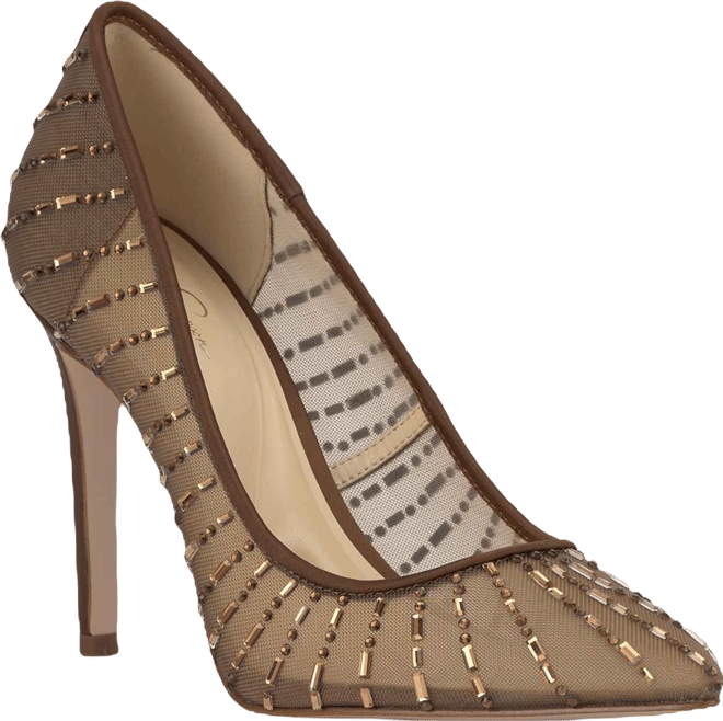 Women's Piviano Rhinestone Mesh Pumps