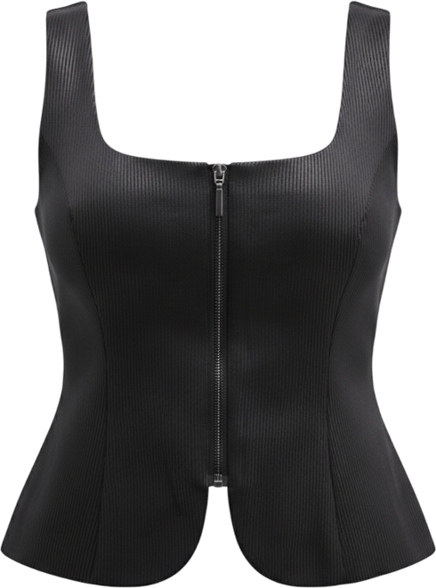 Women's Jemma Peplum-Hem Zippered Vest