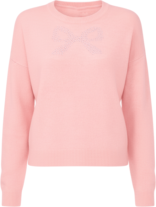 Women's Sequin Bow Long Sleeves Sweater