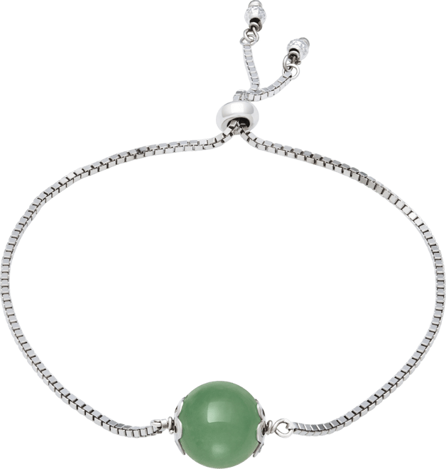 Jad Bolo Bracelet in Sterling Silver