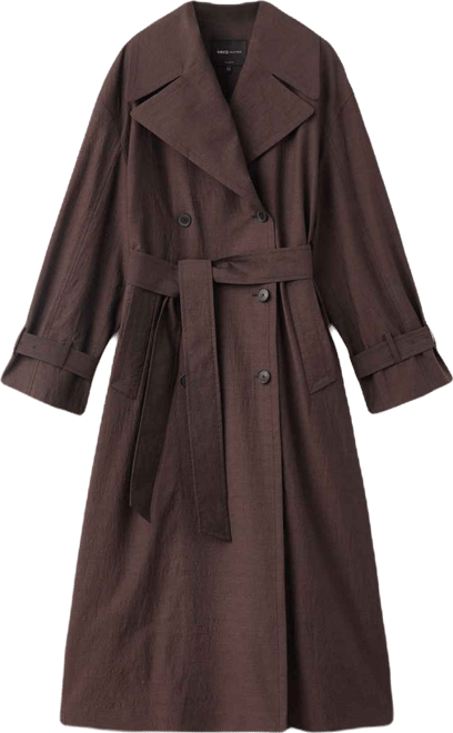 Women's Long Virgin Wool Trench Coat