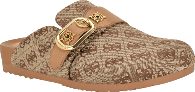 Womens Galavanta Buckle Slip-On Flat Clogs