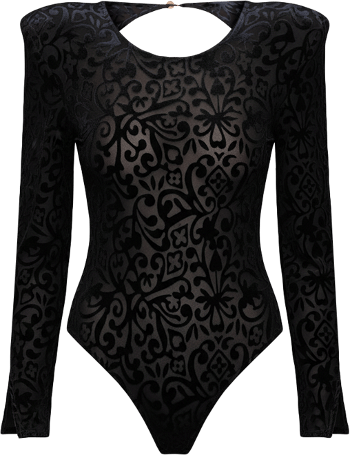 Women's Long Sleeve Bodysuit Top