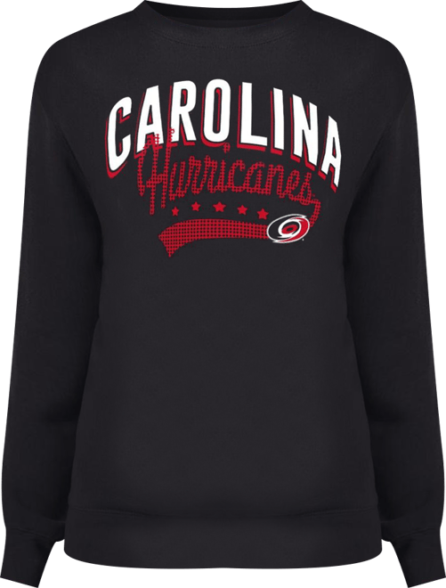Women's Black Carolina Hurricanes Filigree Team Graphic Fleece Pullover Sweatshirt