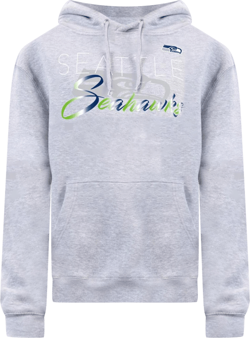 Women's Gray Seattle Seahawks Shadow Logo Fleece Pullover Hoodie
