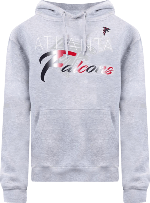 Women's Gray Atlanta Falcons Shadow Logo Fleece Pullover Hoodie