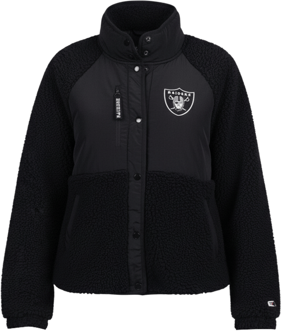 Women's Black Las Vegas Raiders On the Ball Sherpa Jacket