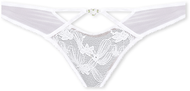 Women's Rhinestone Lace Thong