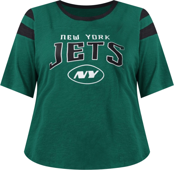 Women's Green New York Jets Plus Size Linebacker T-Shirt