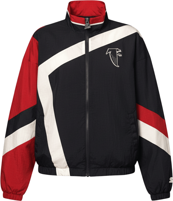 Women's Black/Red Atlanta Falcons 1st Quarter Full-Zip Windbreaker Jacket