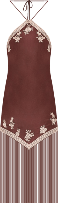 Women's Halter Neck Tassel Mini Dress