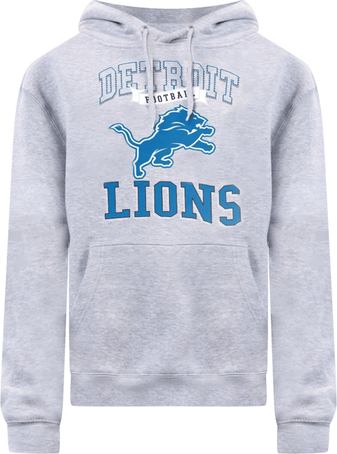 Women's Heather Gray Detroit Lions Team Logo Graphic Fleece Tri-Blend Pullover Hoodie