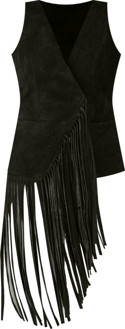 Women's Premium Suede Fringe Waistcoat