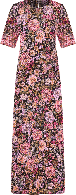Women's Floral Print Crew Neck Dress