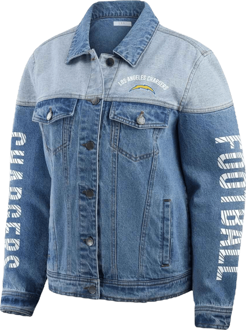 Women's Los Angeles Chargers Full-Button Denim Jacket