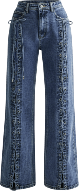 Women's Lace Front Detail Jean