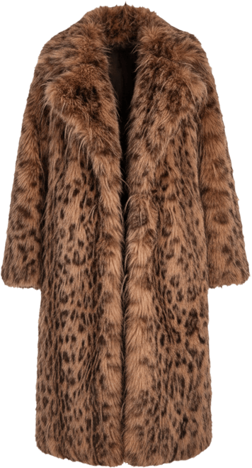 Faux Fur Longline Coat