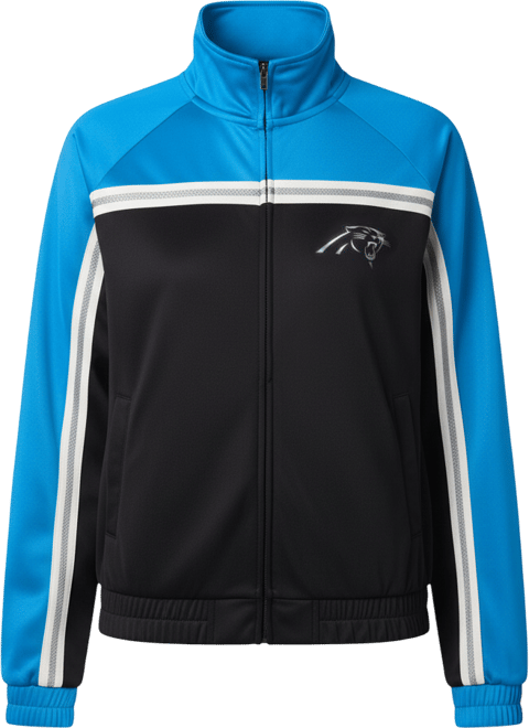 Women's Black Carolina Panthers Post Game Full-Zip Track Jacket