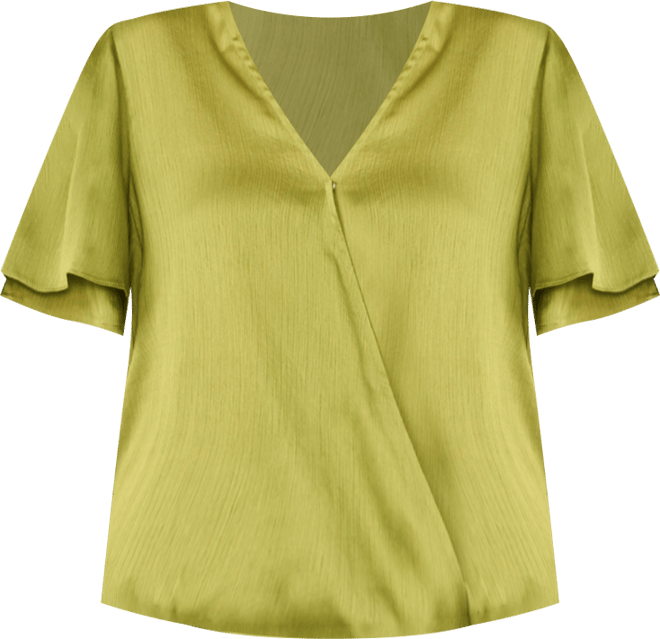 Women's Tulip Sleeve Wrap Top