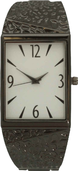 Gunmetal Textured Metallic Bangle Watch