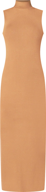 Women's Lurex High Neck Midi Dress