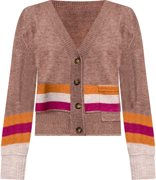 Women's Stripe Long Sleeve Cardigan Sweater