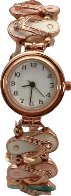 Rose Gold Flip Flops Theme Women Watch