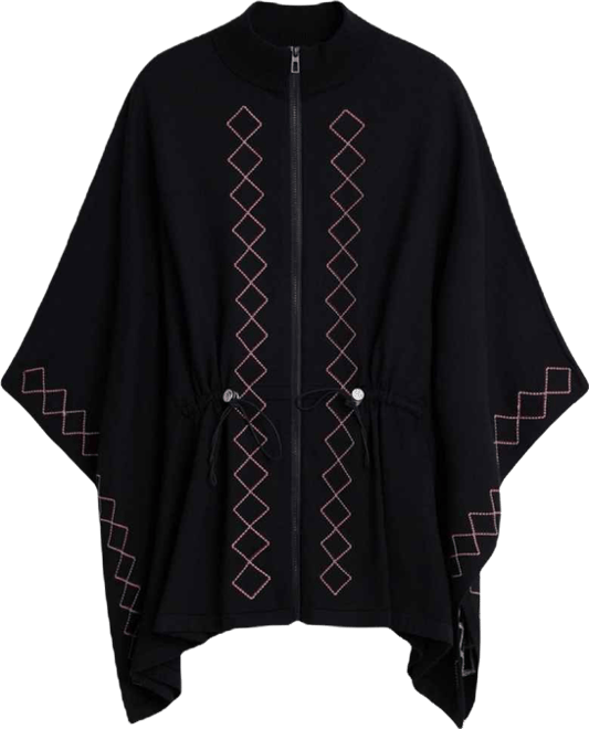 Women's Zig-zag poncho