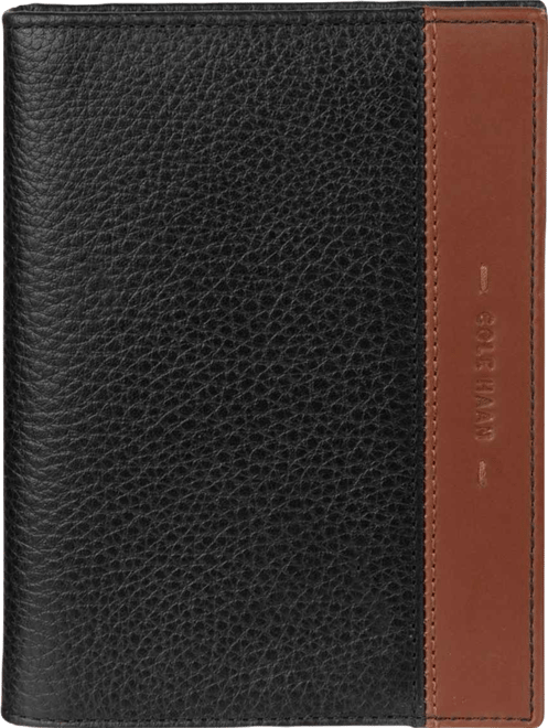 Men's Rfid Two-Tone Pebbled Magnetic Passport Wallet