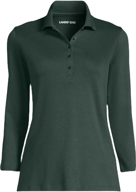 Women's 3/4 Sleeve Supima Cotton Polo Shirt