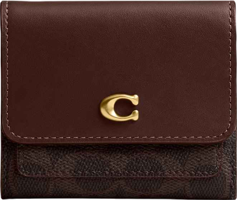 Mila Small Flap Wallet in Signature Canvas