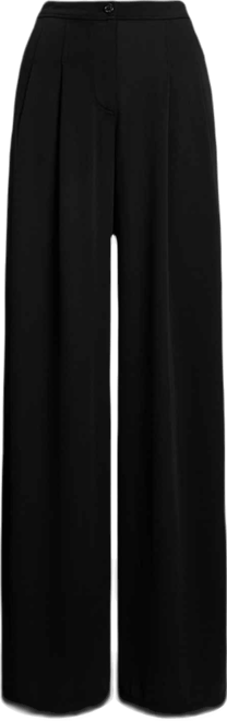 Women's Pleated Stretch Jersey Wide-Leg Pants