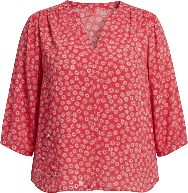 Plus Size Pintuck V-neck Top