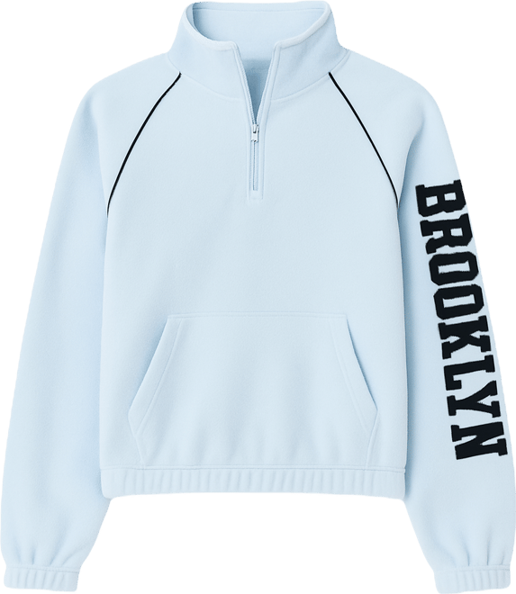 Juniors' Brooklyn Half-Zip Polar Fleece Top