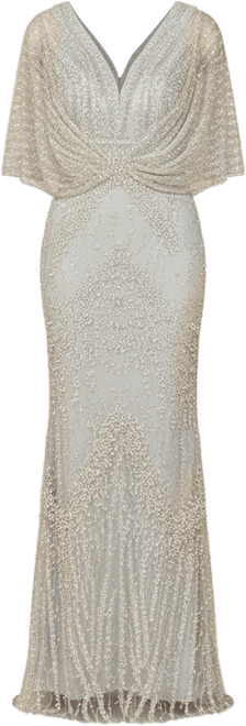 Women's Cape Sleeve Mermaid Gown