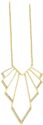 Chrysler Art Deco Pendant In Gold Vermeil