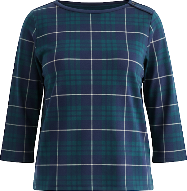 Plus Size Printed Knit 3/4-Sleeve Top, Macy's Exclusive