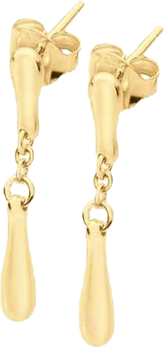 Falling Drop Earrings in Gold Vermeil