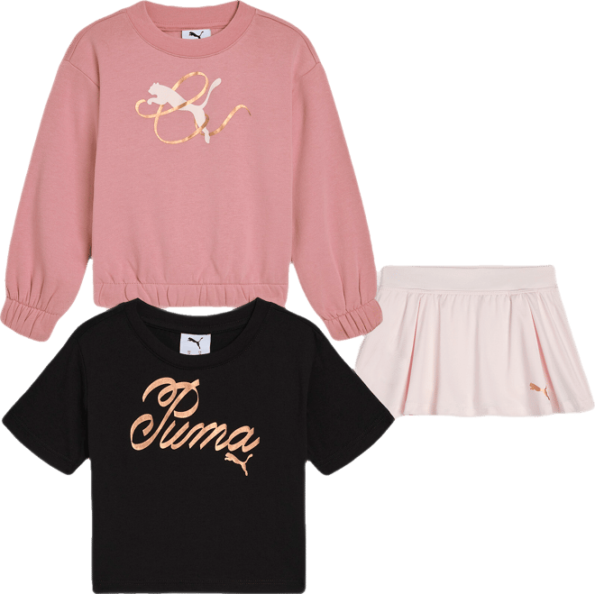 PUMA Matching Sets Toddlers' Fleece Sweatshirt, T-Shirt and Skort