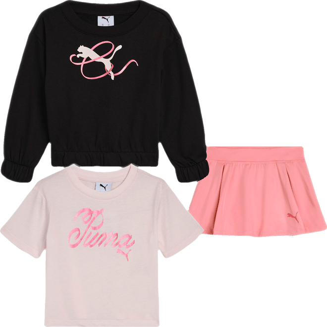 PUMA Matching Sets Toddlers' Fleece Sweatshirt, T-Shirt and Skort
