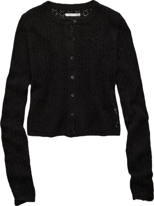 AE Fitted Crew Neck Cardigan | American Eagle
