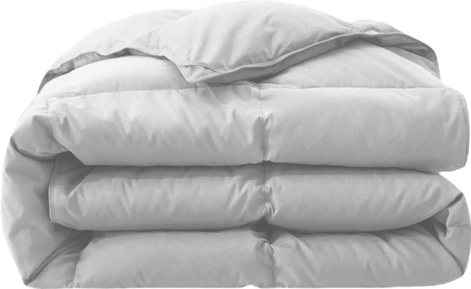 All Season White Goose Down Fiber Comforter, King