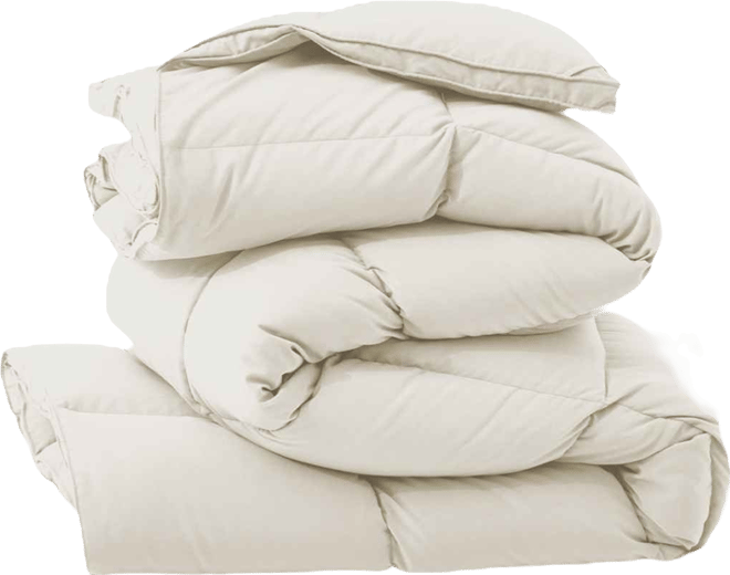 Medium Warmth Goose Feather Down Fiber Comforter, King