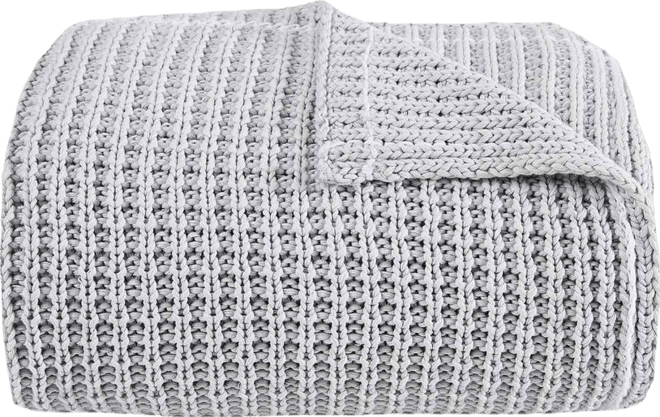 Luna Cotton Waffled Knit Throw Blanket, 50" x 70"